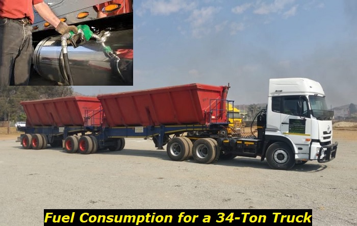 34-ton truck fuel consumption